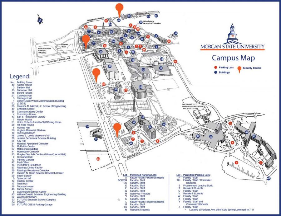 morgan state university campus map Morgan Fights Crime Increase With Blue Security Booths The Spokesman morgan state university campus map