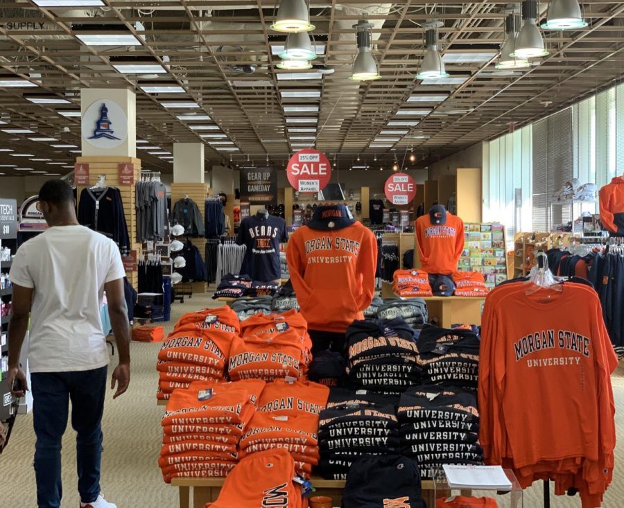 The entrance of the Morgan State University Bookstore. 