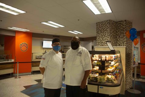 Executive Chef Ari Stern [left] stands with District Chef Ernest Datcher [right]. 