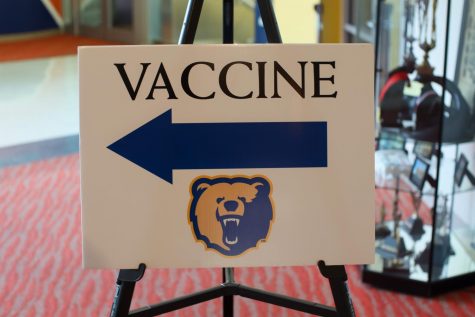 The vaccine site is located in the university student center inside of the Calvin and Tina Tyler Ballroom.