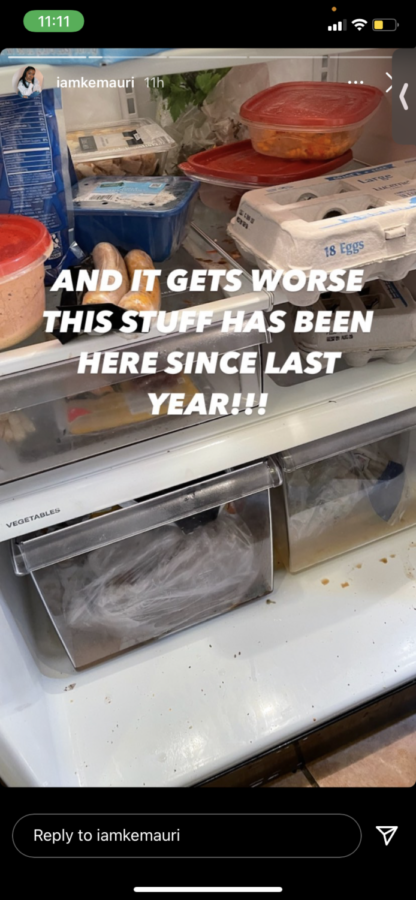 The student claimed the food remnants were left in her refrigerator for over a year.