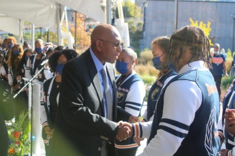 Calvin Tyler personally greeted each of the students enrolled in his scholarship program.