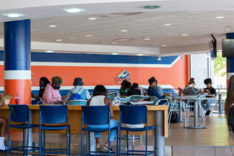 Students in University Student Center dining.