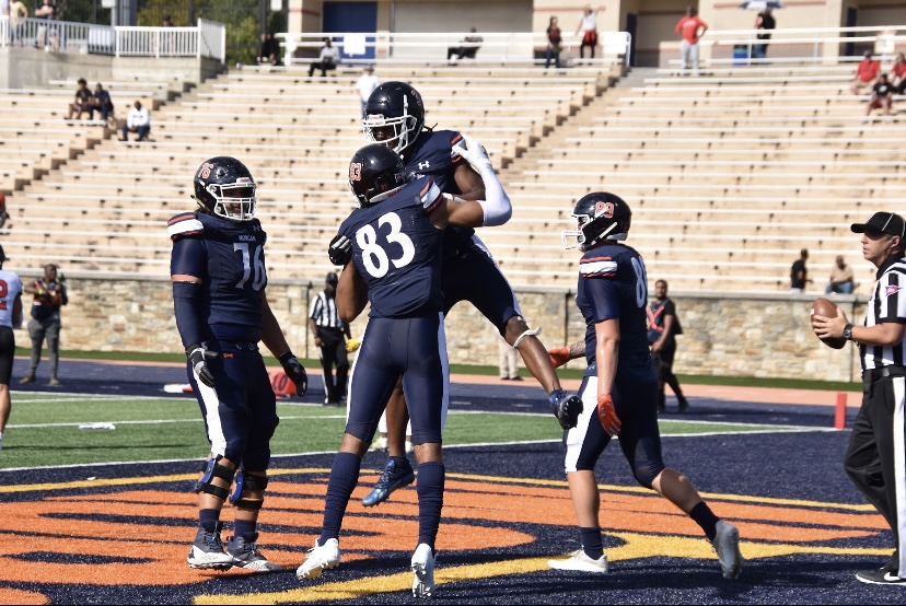 Morgan wide receiver Wesley Wolfolk had two catches for 49 yards including a 19-yard touchdown reception in the Bears 27-14 loss against Saint Francis. 