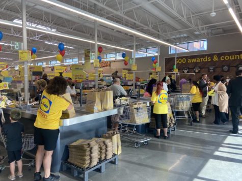Shoppers began filing outside the new Lidl branch as early as 6:30 a.m.