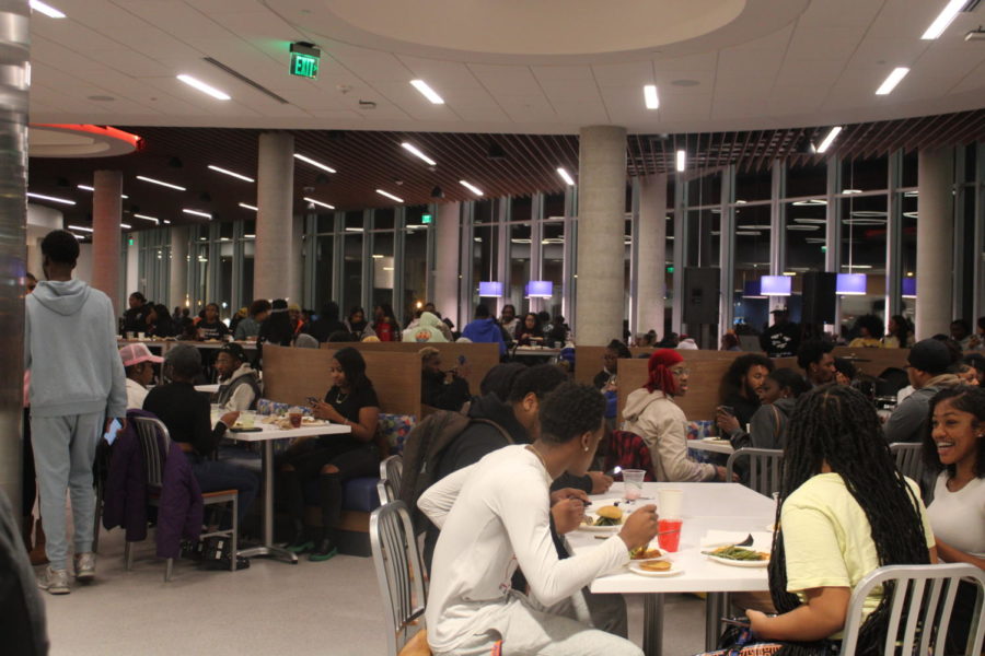 Students fill the Thurgood Marshall Dining Hall.