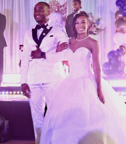 Ehidiame Akojie and Kysha Hancock at the 2022 Morgan State University coronation