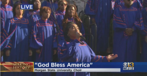 Choir members performed “God Bless America” at the inauguration of Governor Wes Moore, Maryland’s first Black governor.
