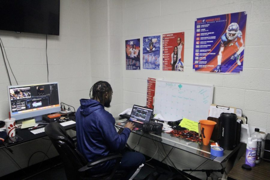 Randy Brents workspace in the Hill Field House.