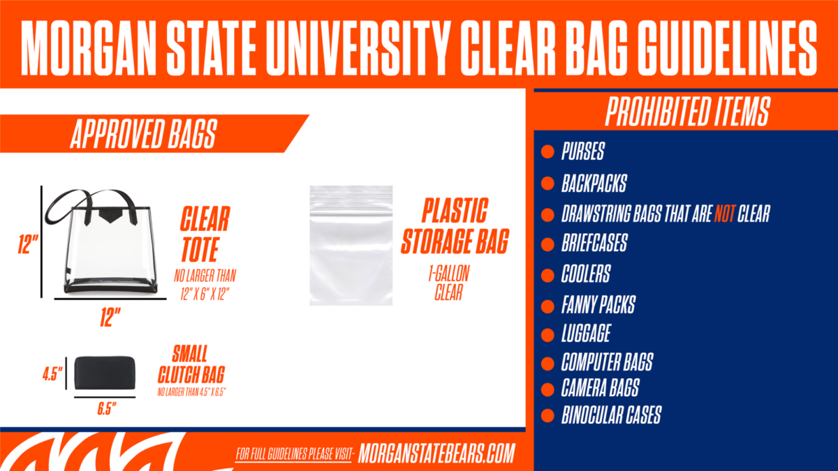 Morgan shares clear bag guidelines taking effect Sept. 23, 2023