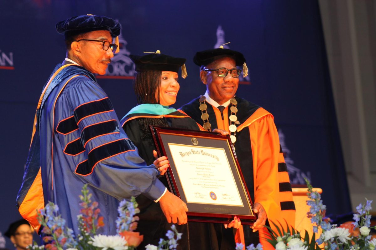 ABC News President Kim Godwin receives an honorary Doctoral Degree of Public Service.
