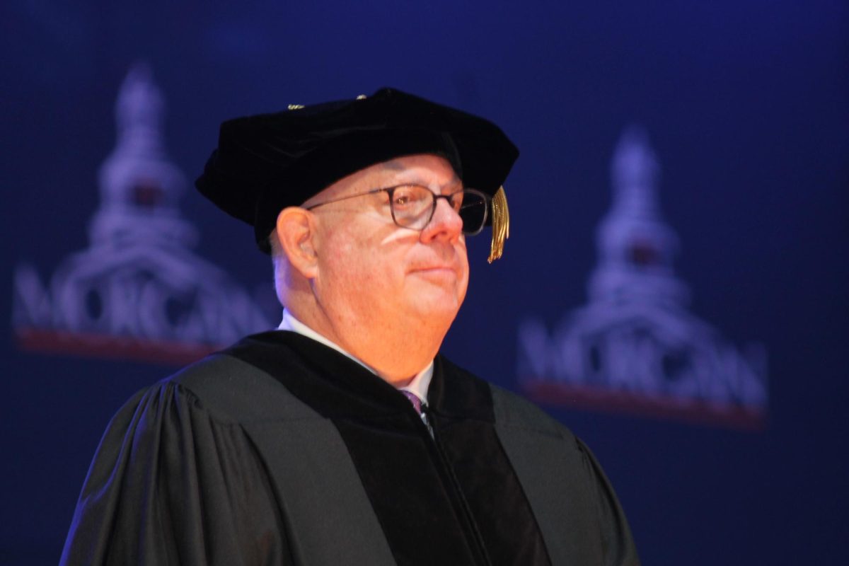 Former Maryland Gov. Larry Hogan receiving honorary Morgan degree