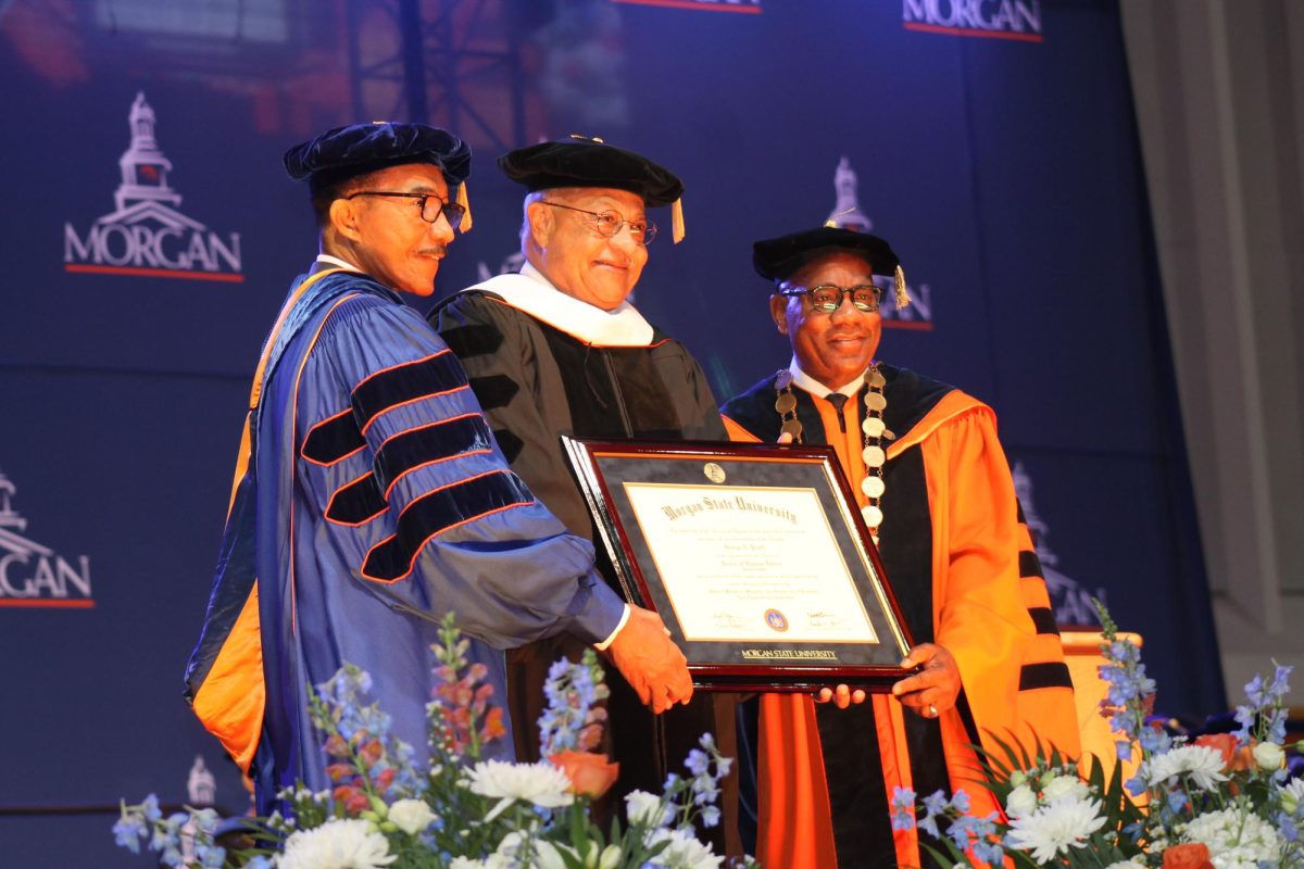 George A. Pruitt, president emeritus and board fellow at Thomas Edison State University, receives an honorary doctorate of Humane Letters.