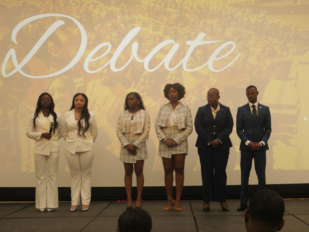 (Left to right) SGA presidential and vice presidential candidates, the Renaissance Administration, the ARMOR Administration and the T.R.U.T.H. Administration.