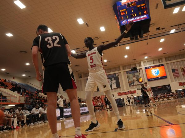 Morgan mens basketball pulls away in the second half of their season opener vs Frostburg State