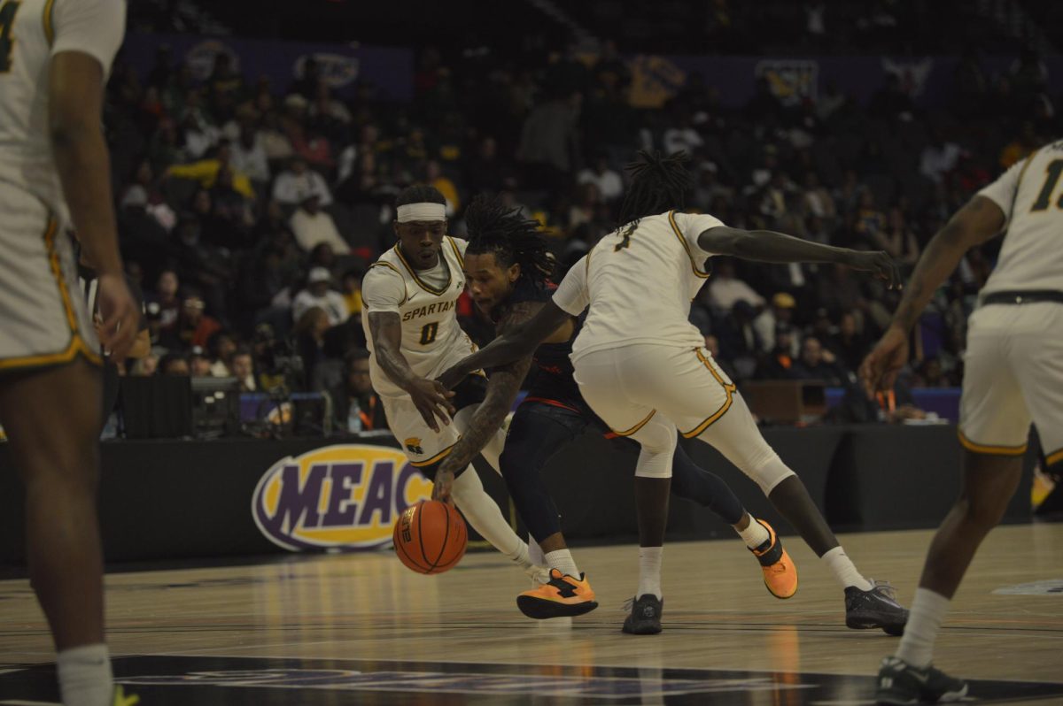 Kam Hobbs cutting through the Norfolk State defense