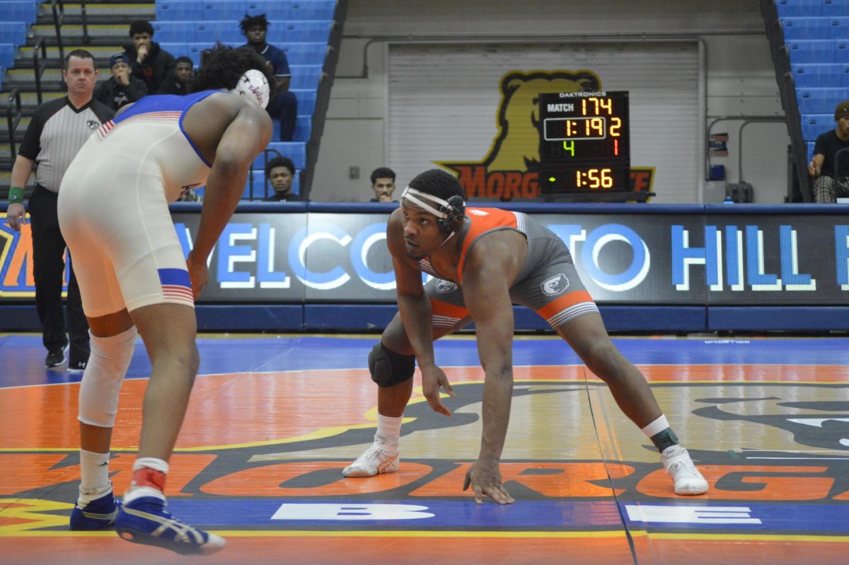 Darrien Roberts vs. American University on Senior Night on Feb. 23.